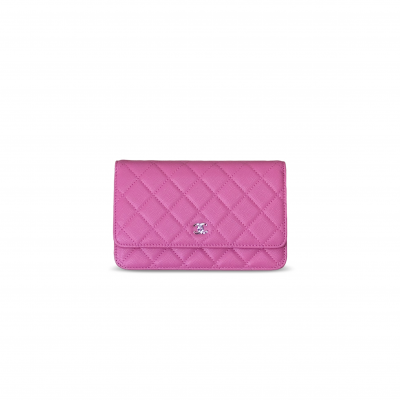 CHANEL WALLET ON CHAIN WOC CAVIAR SILVER METAL AP0250 (19*13*3.5cm)